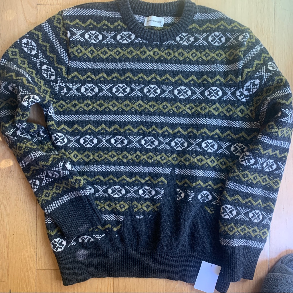 Nwt Oliver Spencer Blenheim Rookley Crewneck Wool Sweater